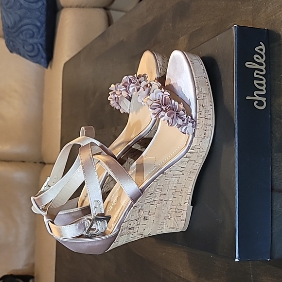 Charles by Charles David Pink Wedge Sandals - Picture 3 of 9